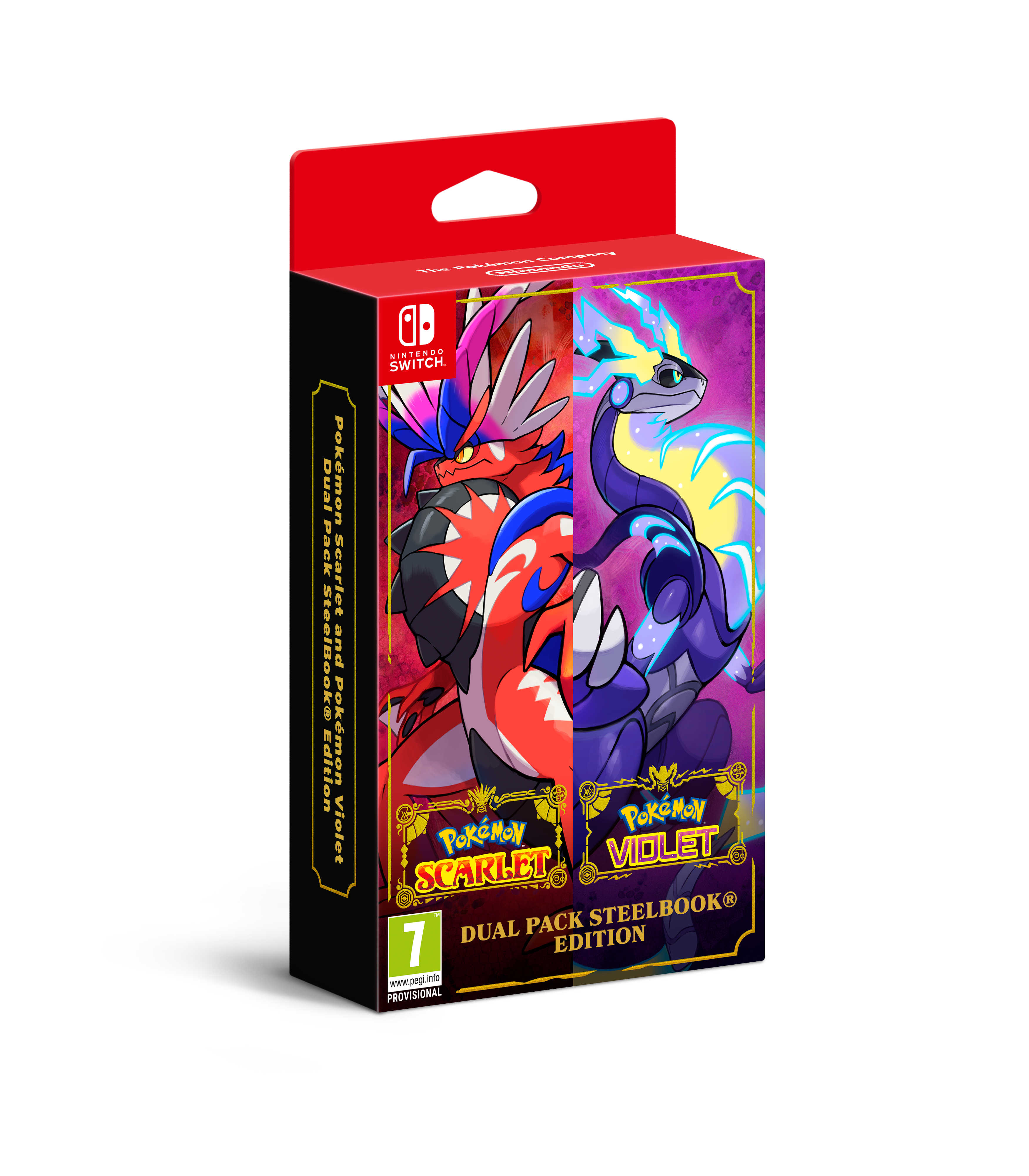 Offisielt spillomslag for Pokémon Scarlet og Pokémon Violet. Illustrasjonsbilde av spillene, ikke Metagross-raidet.